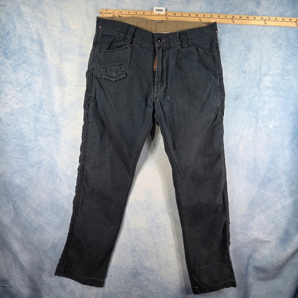 Diesel Mens Ruched Side Seam Cotton Trousers Pants Faded Black Size 29